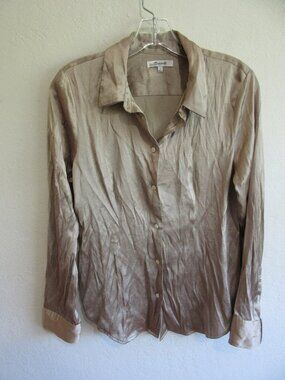 Madewell Satin Antique Gold 6 Blouse